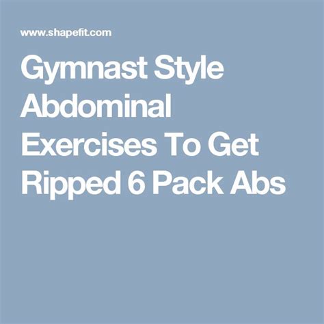 gymnastabs|Gymnast Style Abdominal Exercises To Get Ripped 6 .